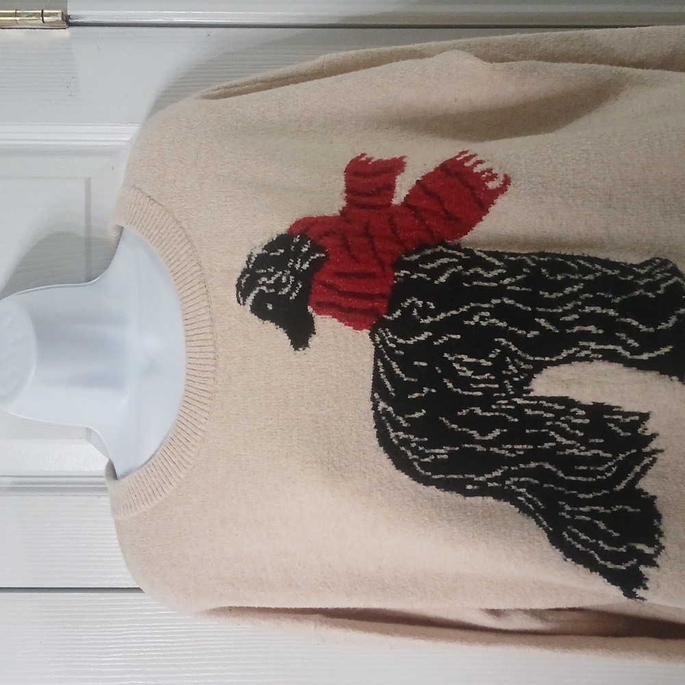 Loft Afgan hound beige camel sweater Sz L EUC - Picture 3 of 8
